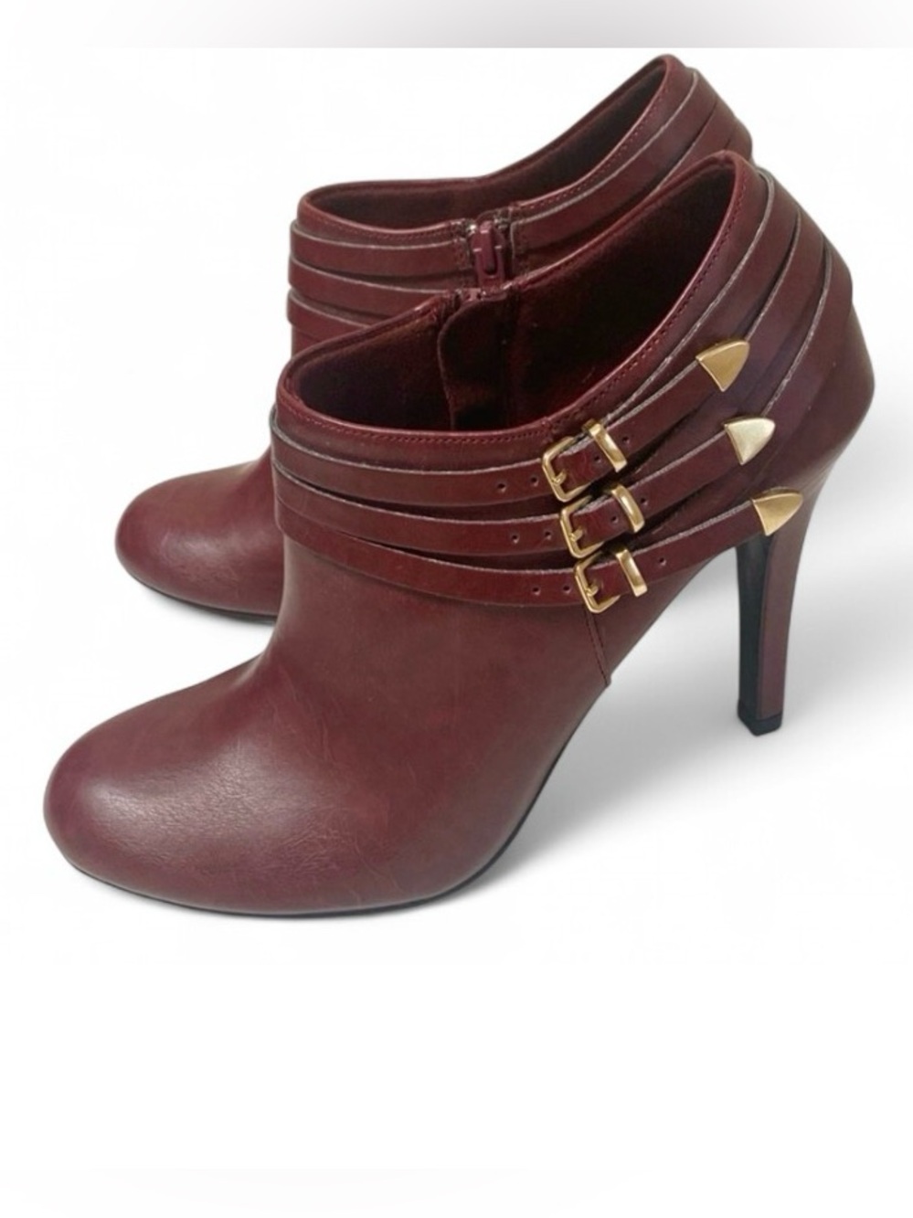 Fioni Women’s Size 10 Brick Red Heeled Boot | 5-Inch, Side Zip, New NWT